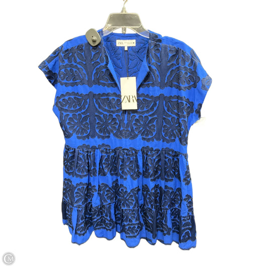 Dress Casual Short By Zara In Black & Blue, Size: M