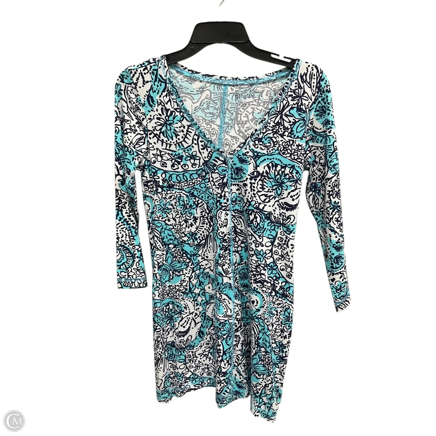Dress Designer By Lilly Pulitzer In Blue & White, Size: S