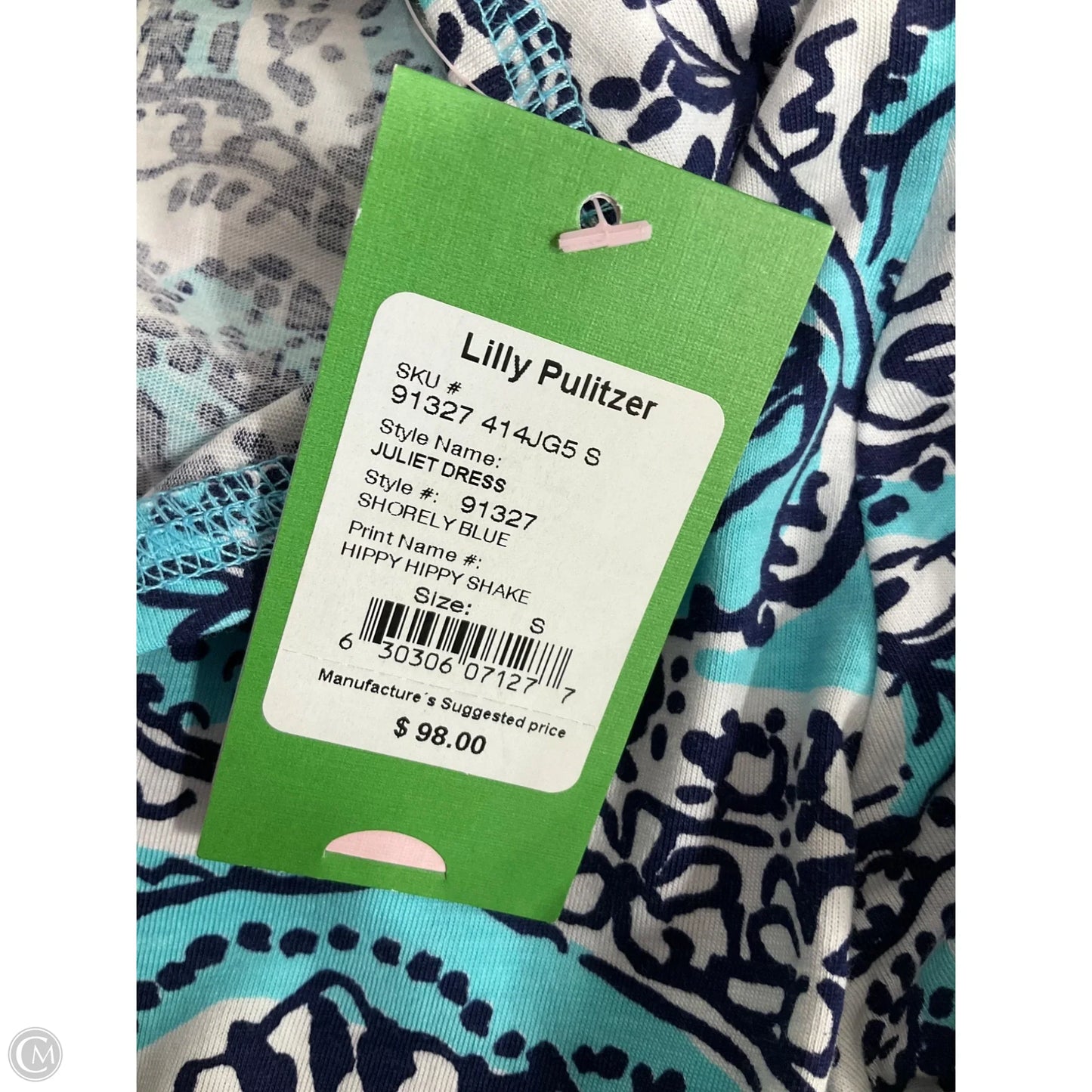 Dress Designer By Lilly Pulitzer In Blue & White, Size: S