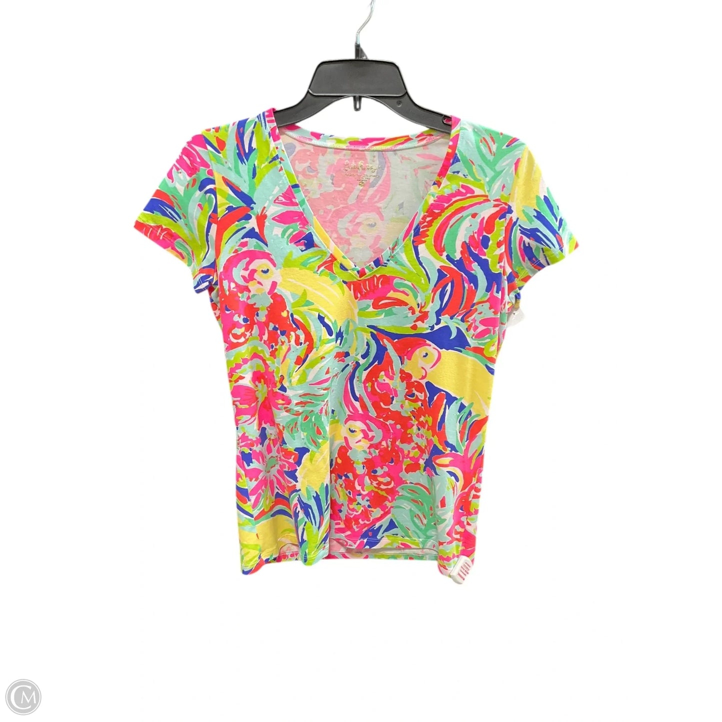 Top Short Sleeve Designer By Lilly Pulitzer In Multi-colored, Size: S