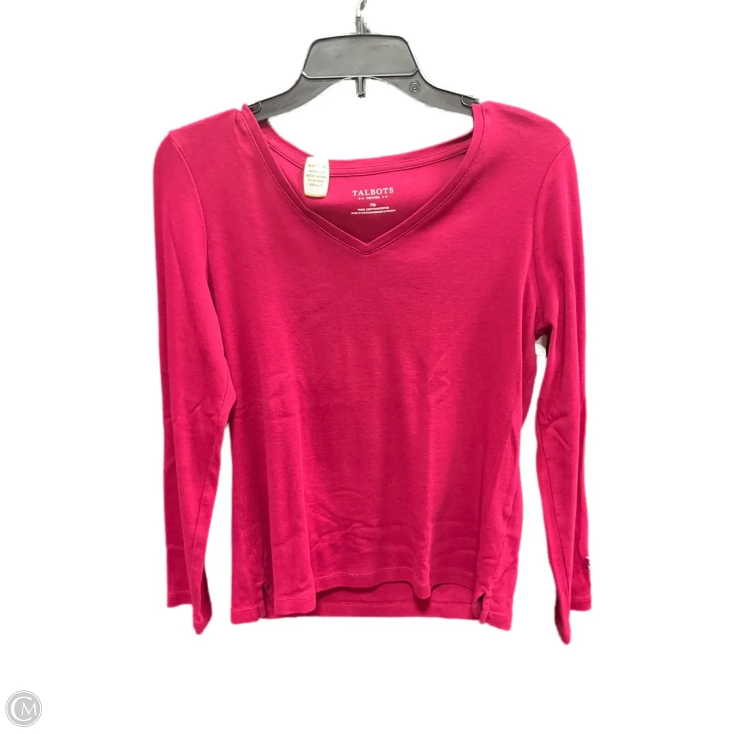 Top Long Sleeve Basic By Talbots In Red, Size: Mp