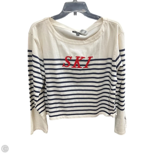 Top Long Sleeve Basic By J. Crew In Striped Pattern, Size: M