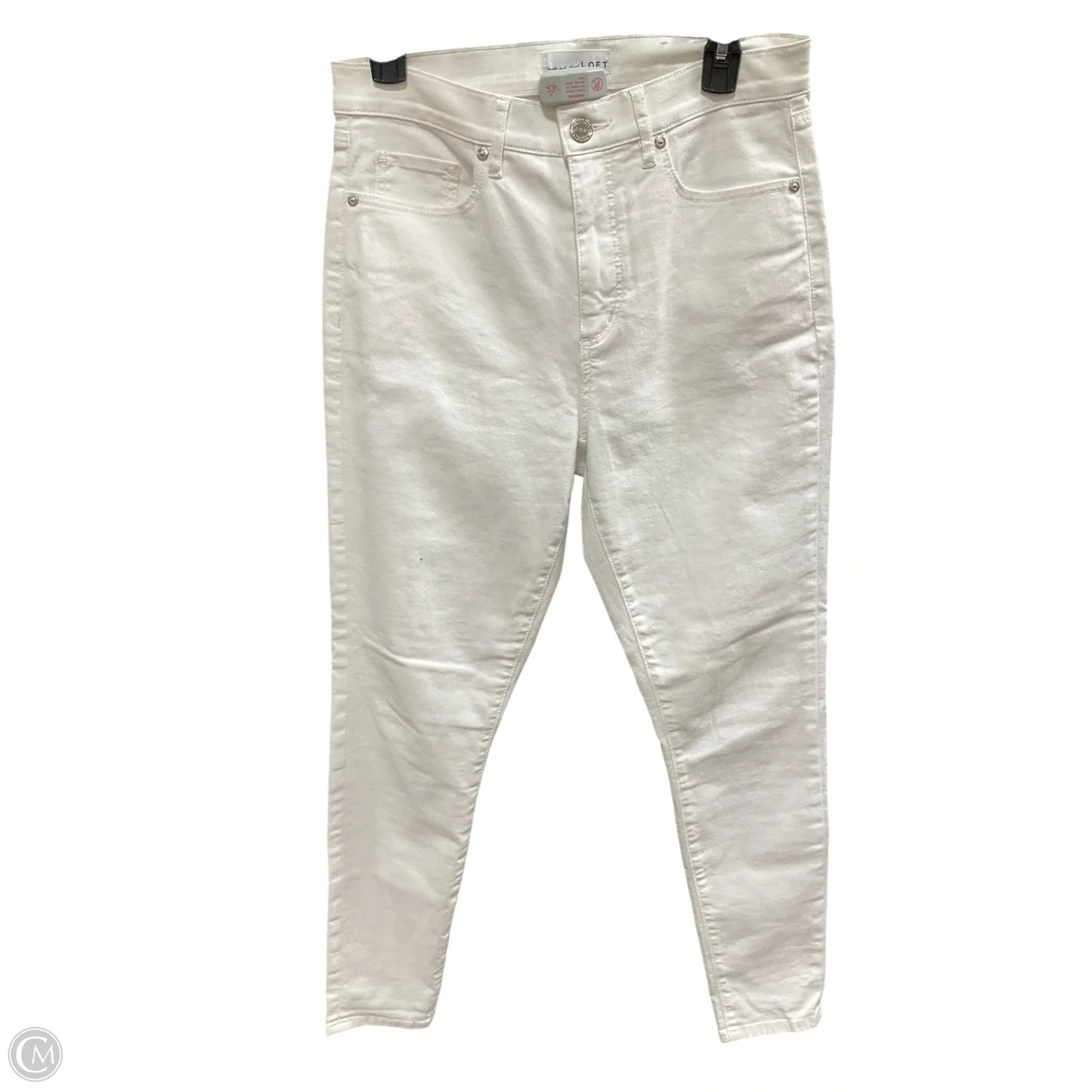 Jeans Skinny By Loft In White, Size: 6