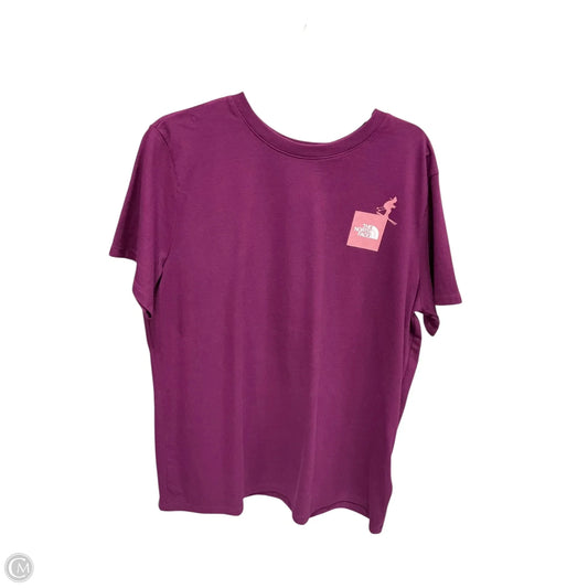 Athletic Top Short Sleeve By The North Face In Purple, Size: Xl