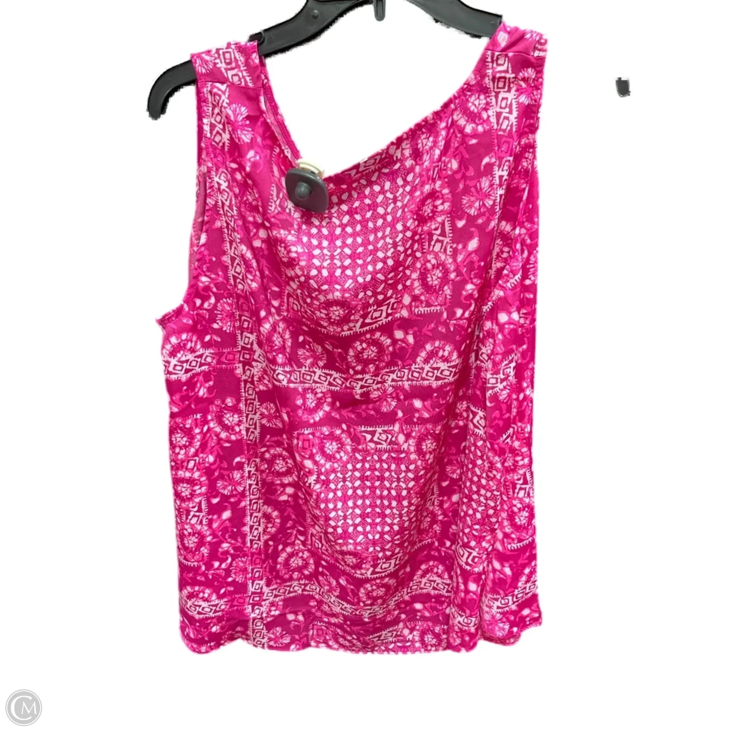 Top Sleeveless Basic By Lane Bryant In Pink & White, Size: 18