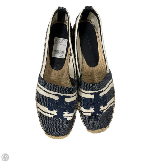 Shoes Designer By Tory Burch In Blue & White, Size: 11