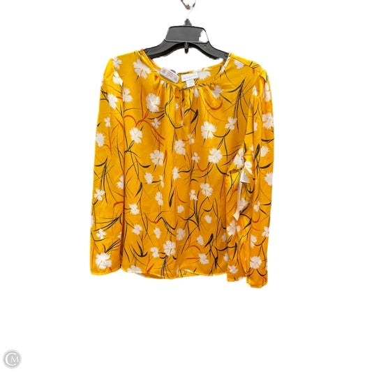 Top Long Sleeve Basic By Liz Claiborne In Yellow, Size: L