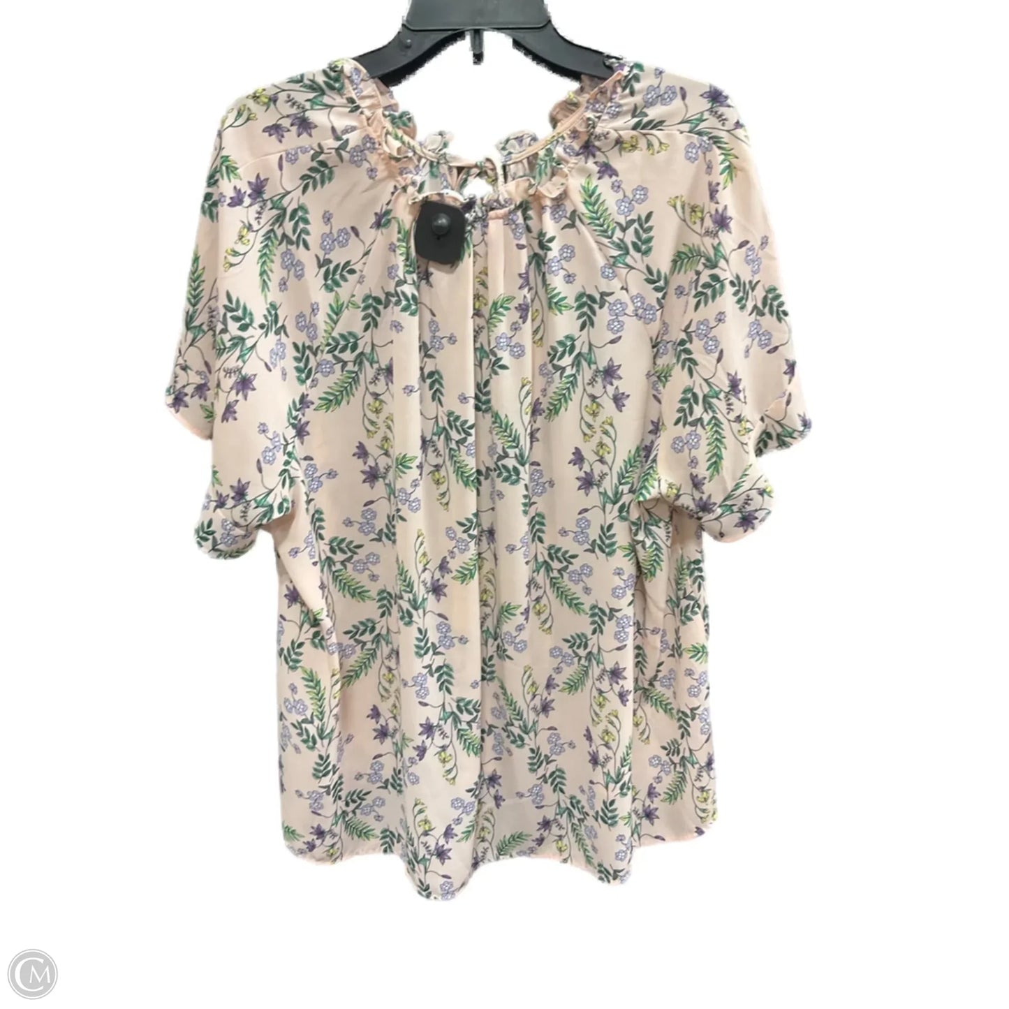 Top Short Sleeve Basic By Liz Claiborne In Pink, Size: 2x