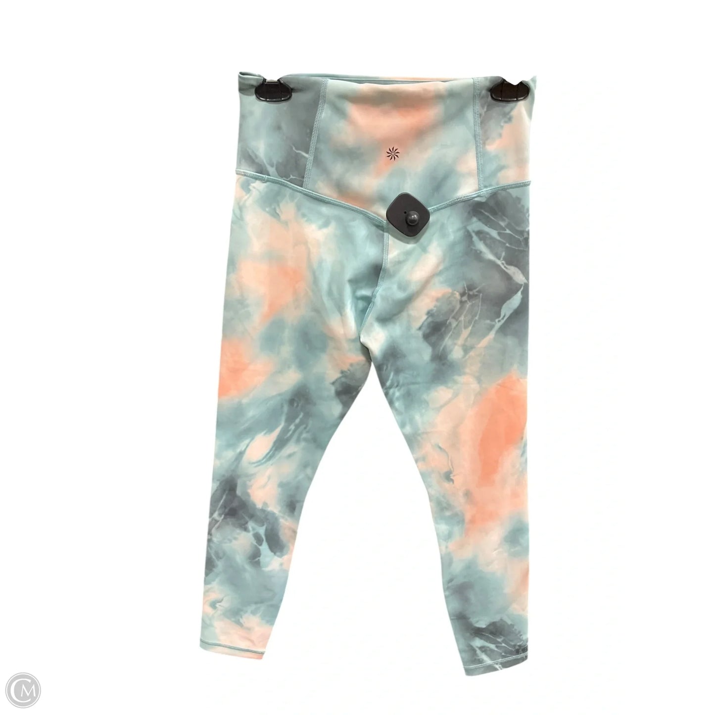 Athletic Leggings By Athleta In Green & Pink, Size: S