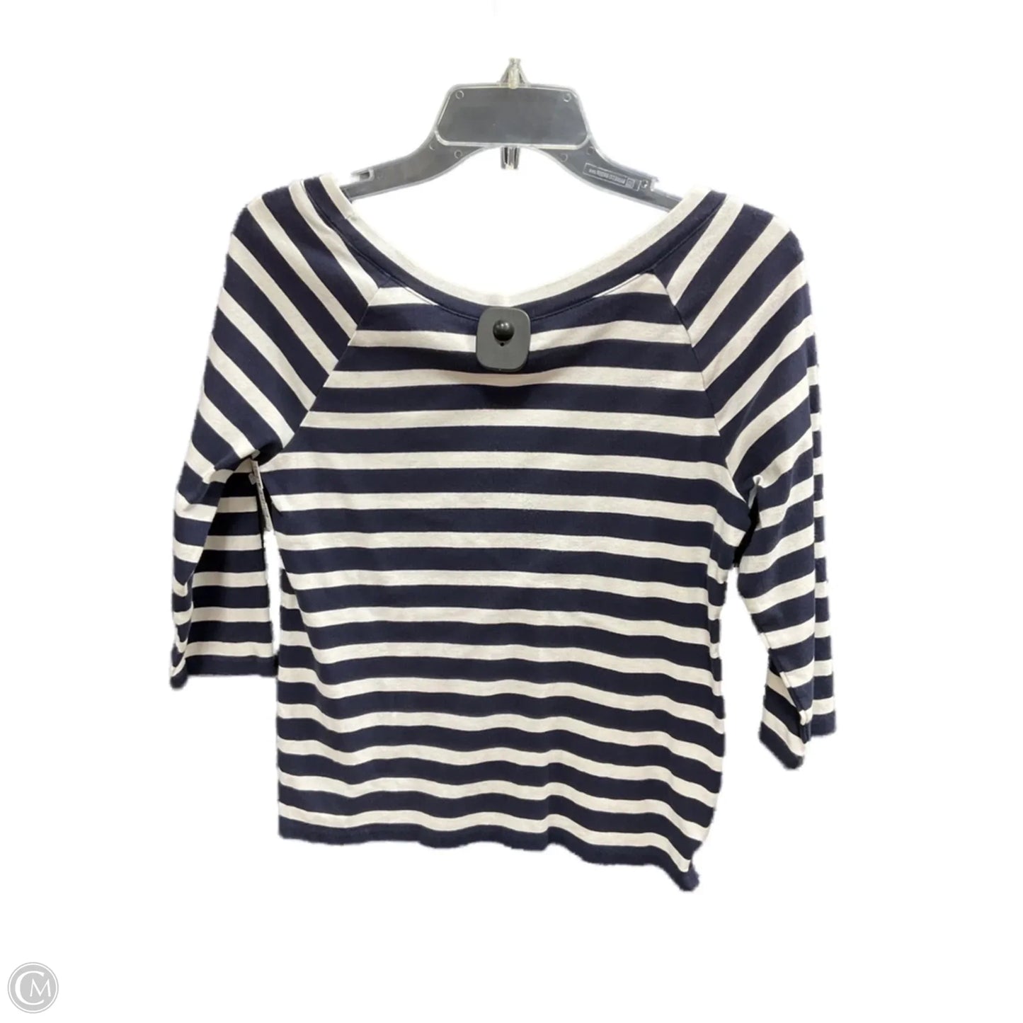 Top 3/4 Sleeve Basic By Talbots In Striped Pattern, Size: Mp