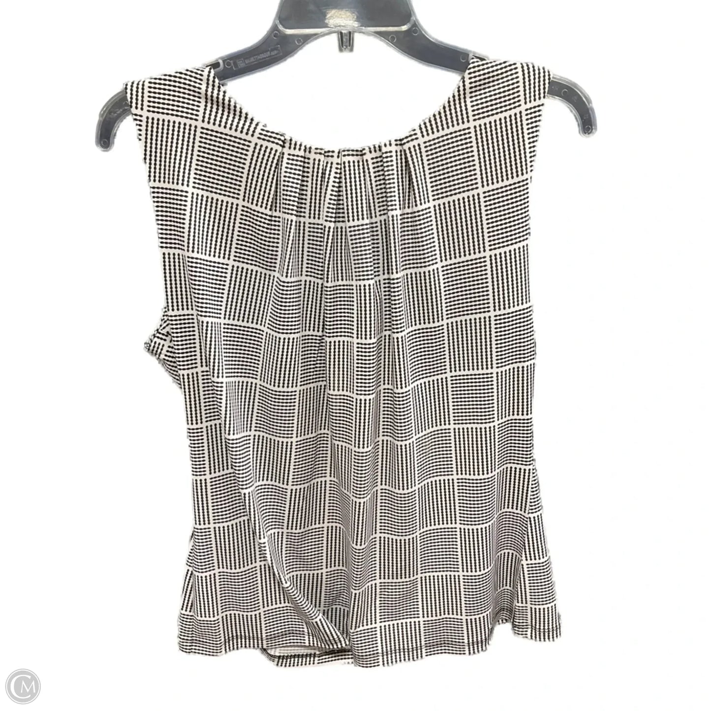 Top Sleeveless Basic By Calvin Klein In Black & White, Size: L
