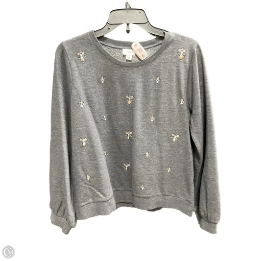 Top Long Sleeve Basic By J. Crew In Grey, Size: M