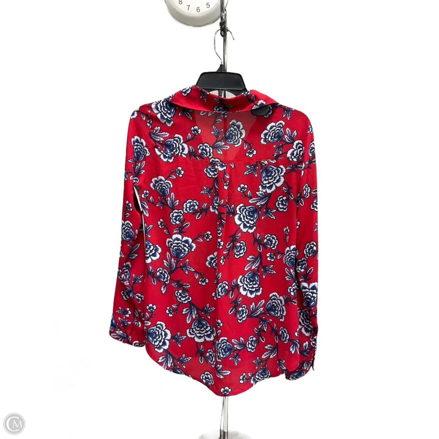 Blouse Long Sleeve By Express In Floral Print, Size: Sp