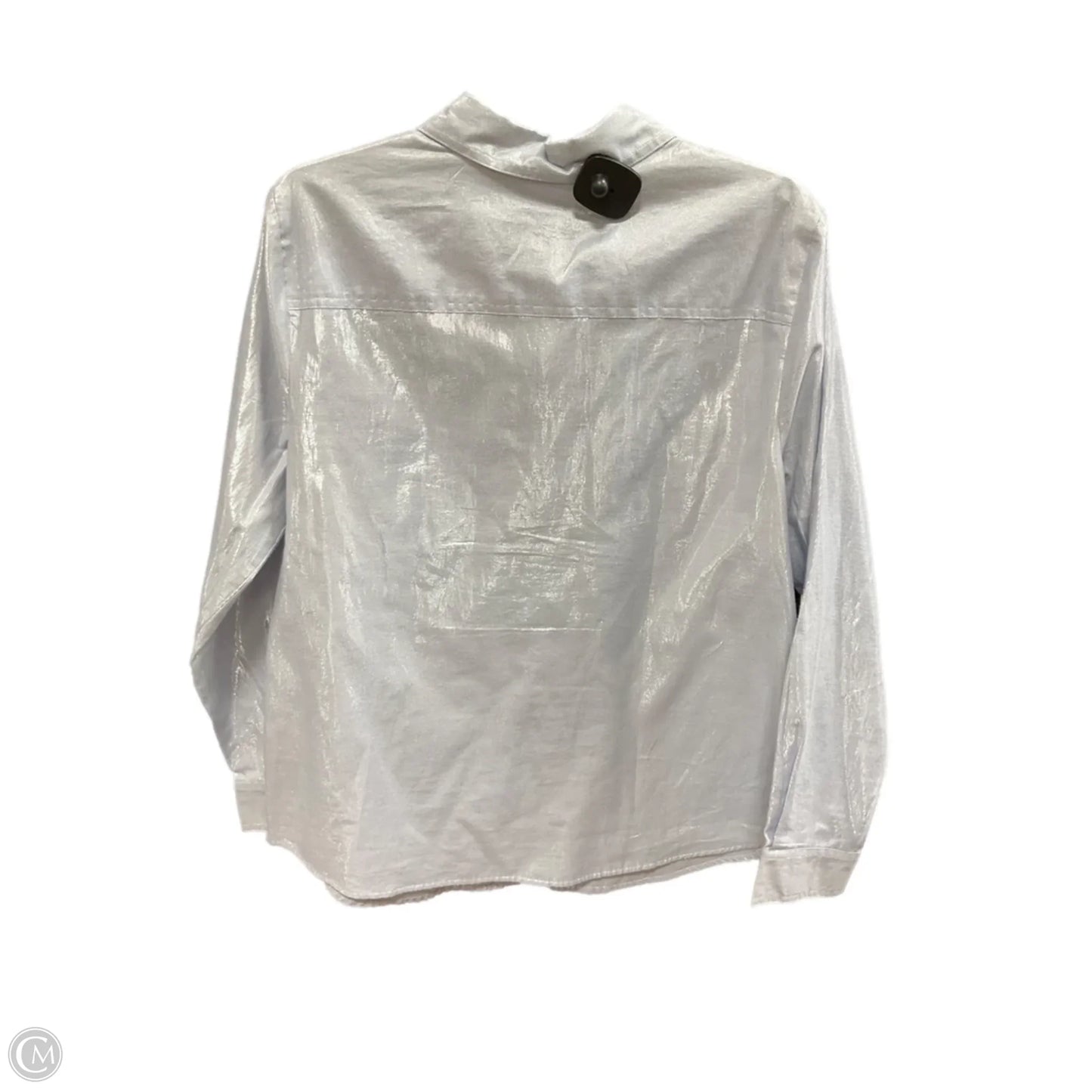Blouse Long Sleeve By Ruby Rd In Silver, Size: 14