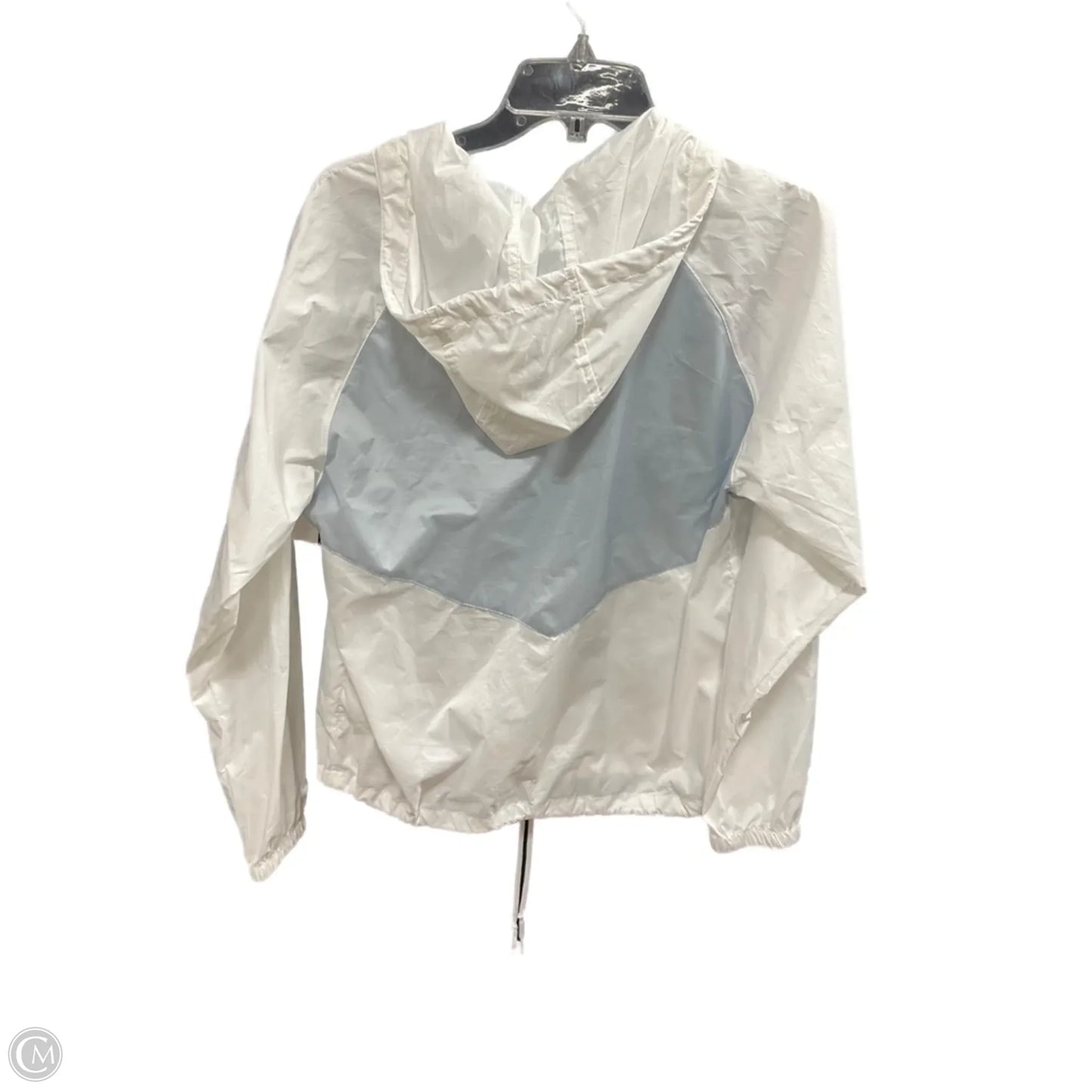 Jacket Windbreaker By Columbia In Blue & White, Size: S