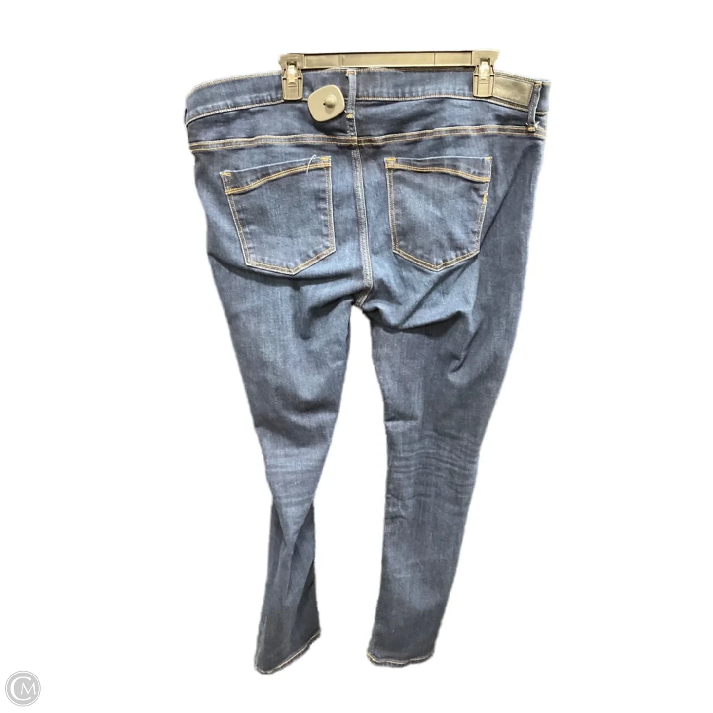 Jeans Skinny By Express In Blue Denim, Size: 18