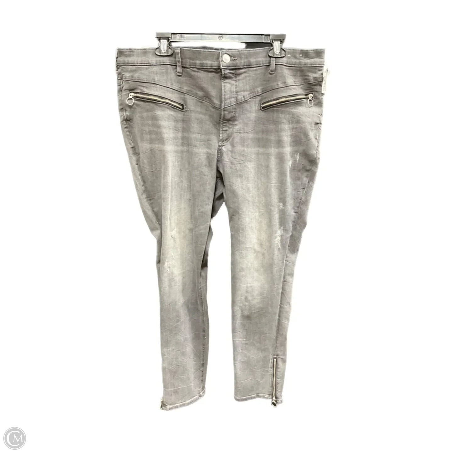 Jeans Skinny By Express In Grey, Size: 18