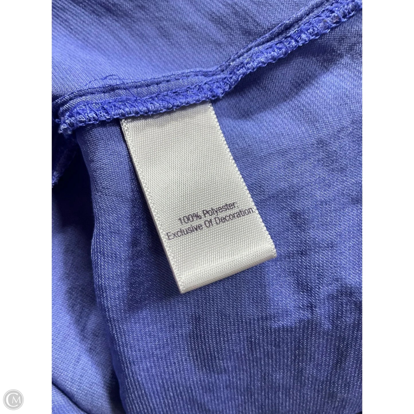 Top 3/4 Sleeve Basic By Jennifer Lopez In Blue, Size: 1x