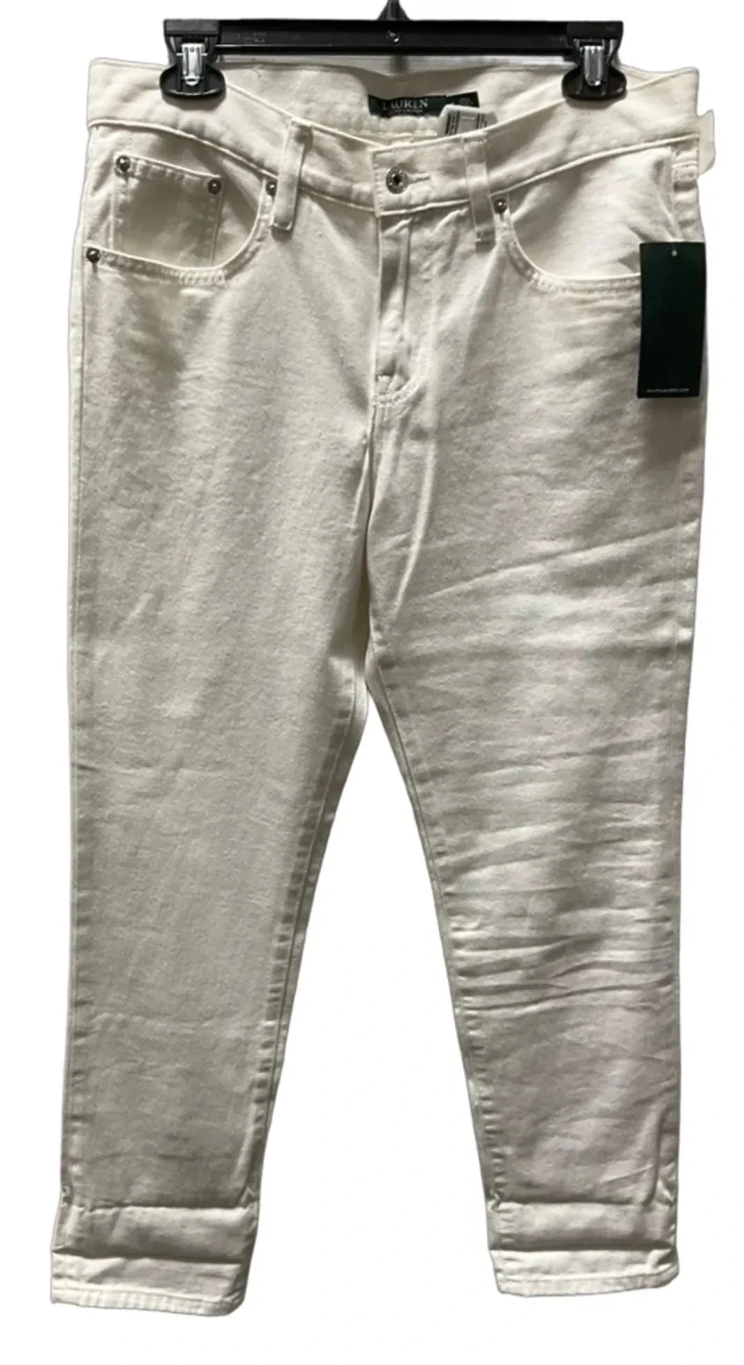 Jeans Straight By Lauren By Ralph Lauren In Cream, Size: 4