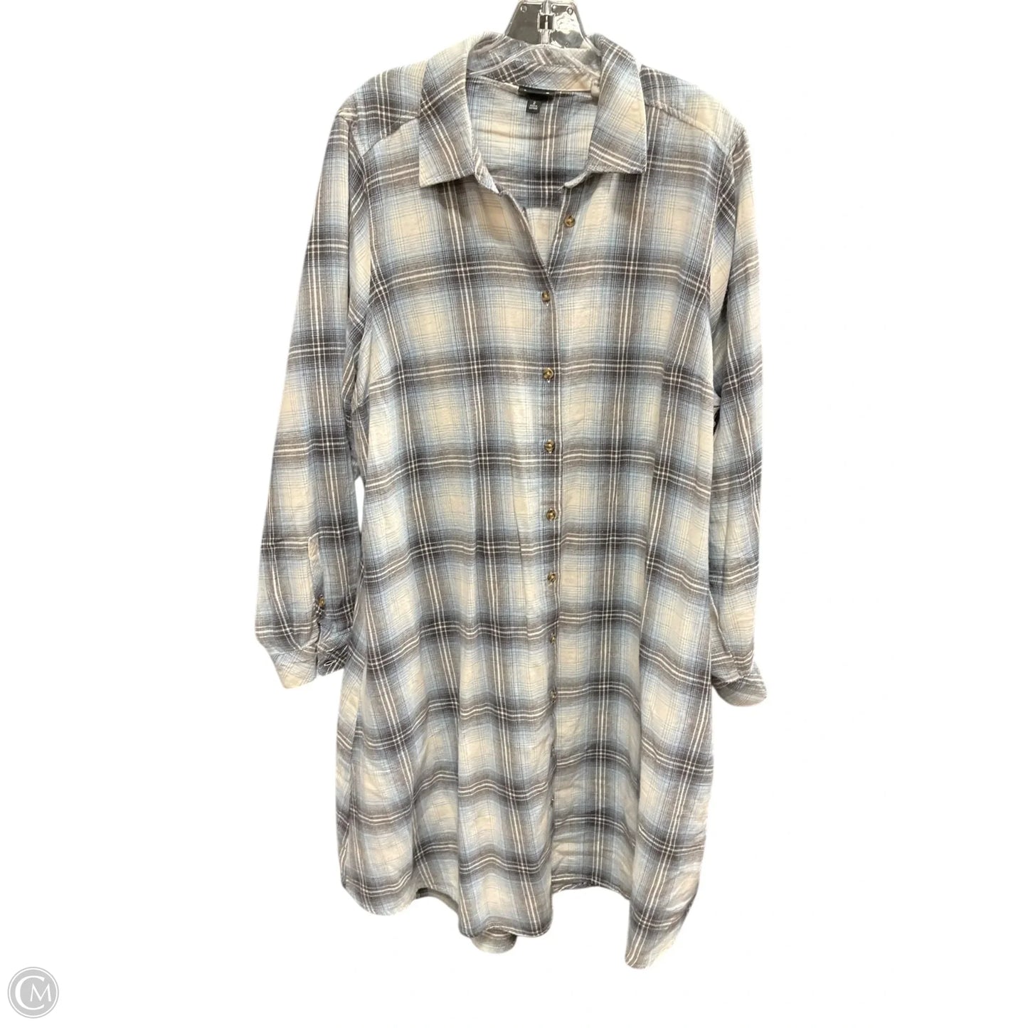 Dress Casual Midi By Torrid In Plaid Pattern, Size: 1x