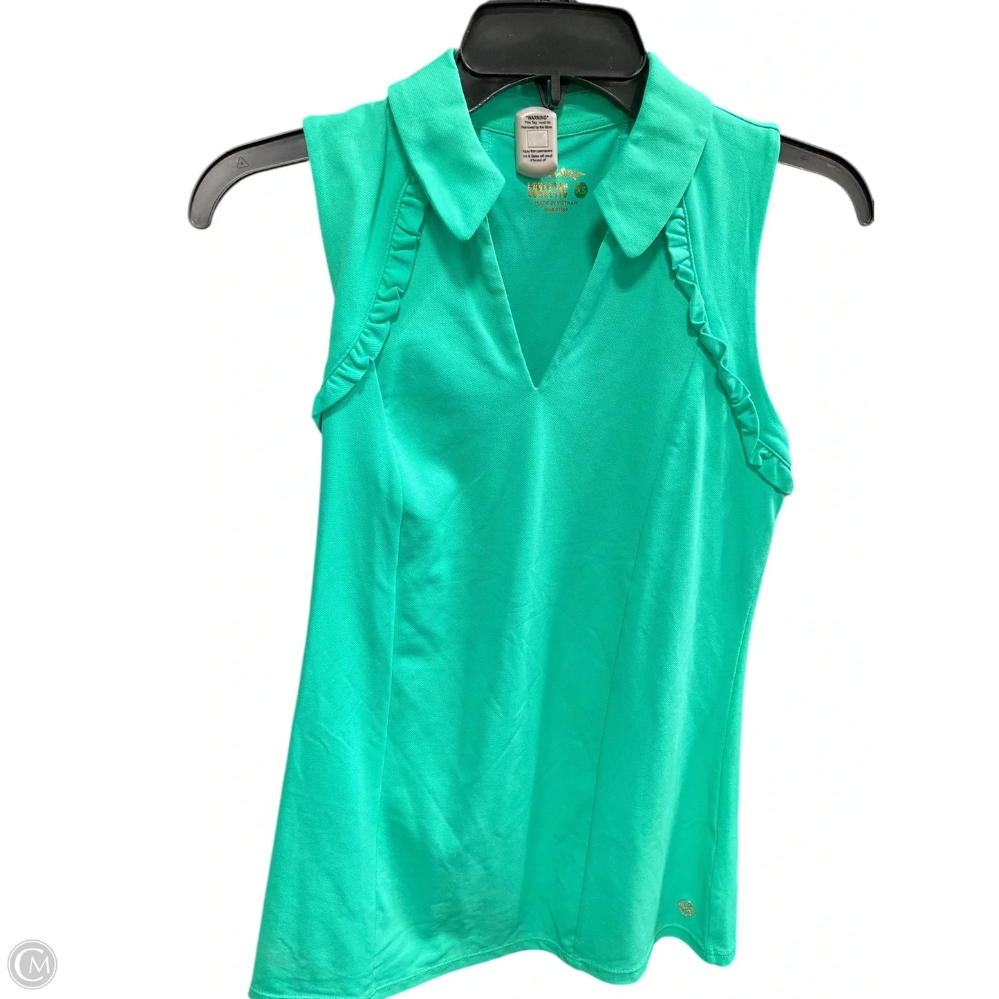 Top Sleeveless Designer By Lilly Pulitzer In Green, Size: Xs