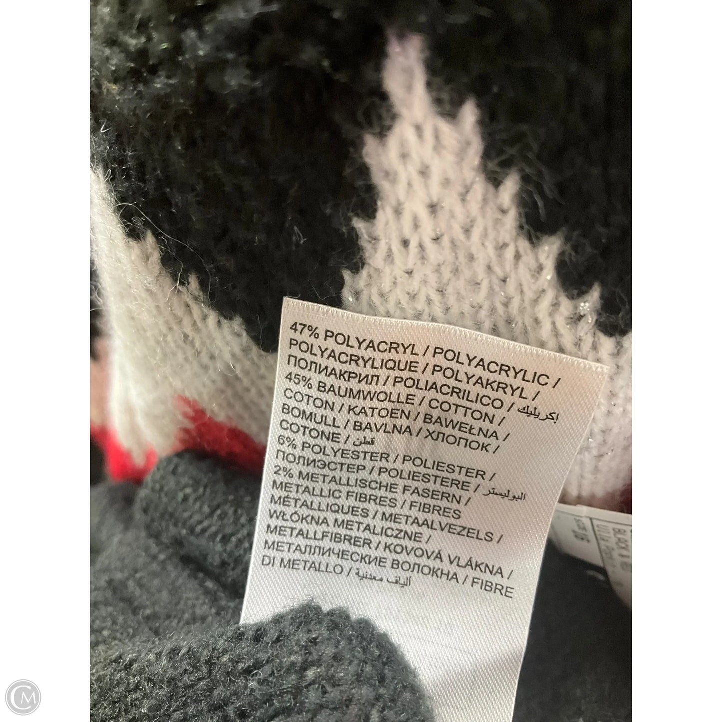 Sweater By Clothes Mentor In Black & Red, Size: 16