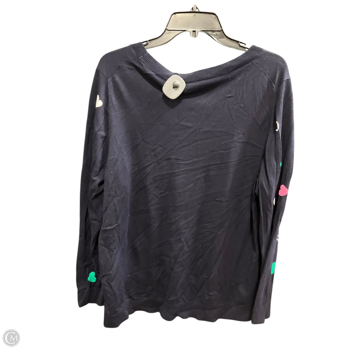 Top Long Sleeve Basic By Talbots In Navy, Size: 2x