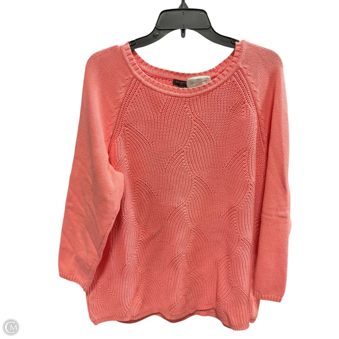 Sweater By Talbots In Orange, Size: 2x
