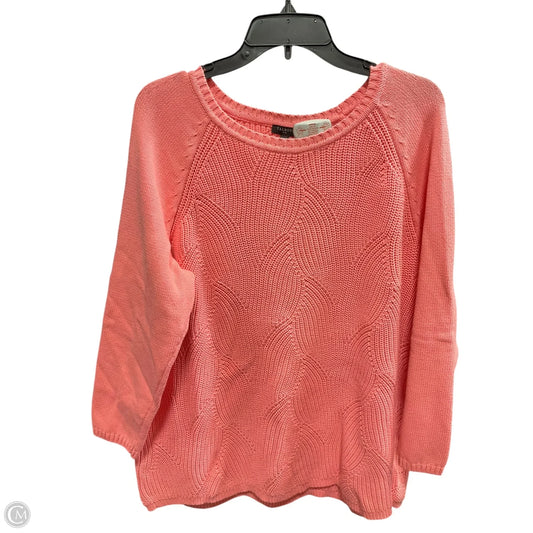 Sweater By Talbots In Orange, Size: 2x