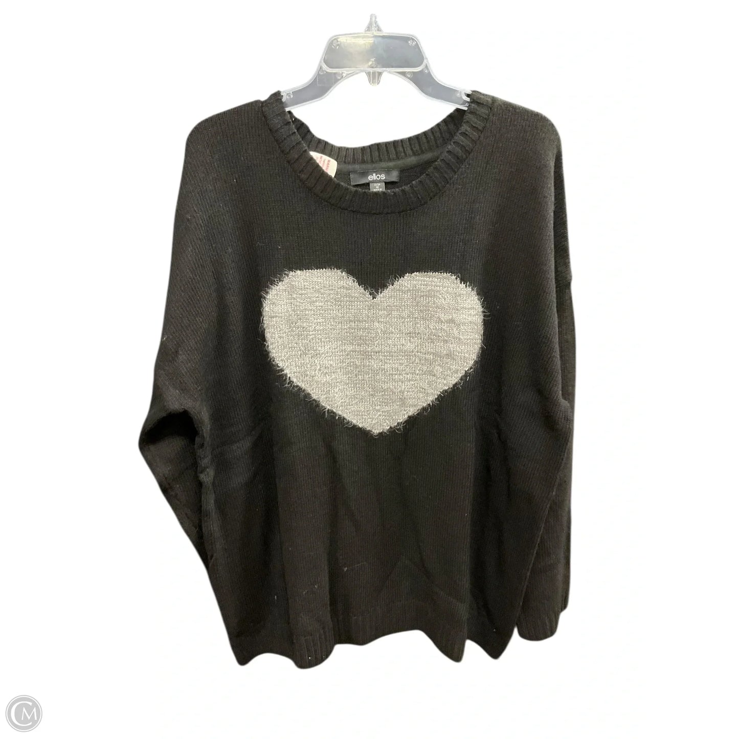 Sweater By Ellos In Black & Grey, Size: 22