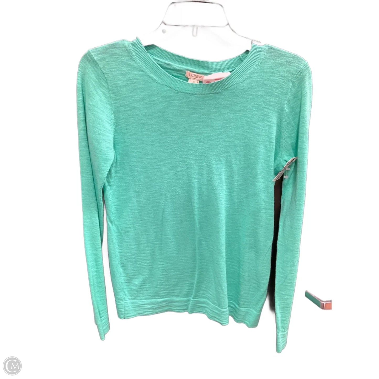 Top Long Sleeve Basic By J. Crew In Green, Size: Xs