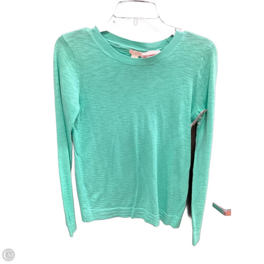 Top Long Sleeve Basic By J. Crew In Green, Size: Xs