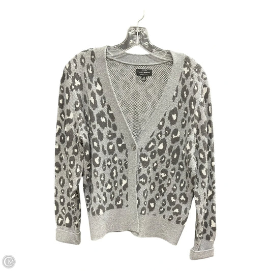 Sweater Cardigan By Lucky Brand In Animal Print, Size: L