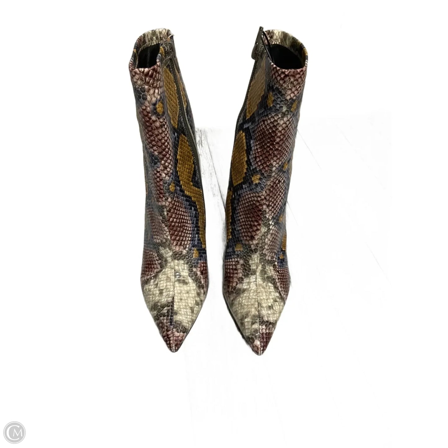 Boots Ankle Heels By Jeffrey Campbell In Snakeskin Print, Size: 7