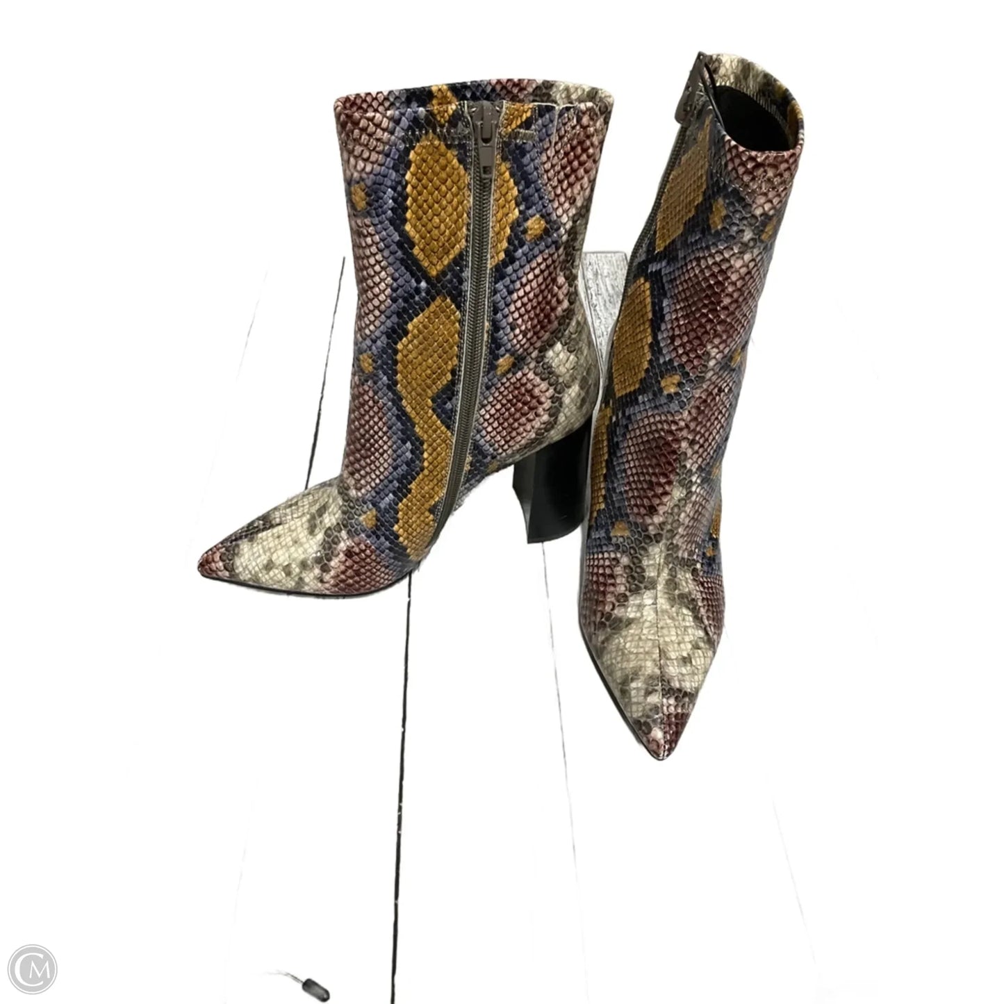 Boots Ankle Heels By Jeffrey Campbell In Snakeskin Print, Size: 7