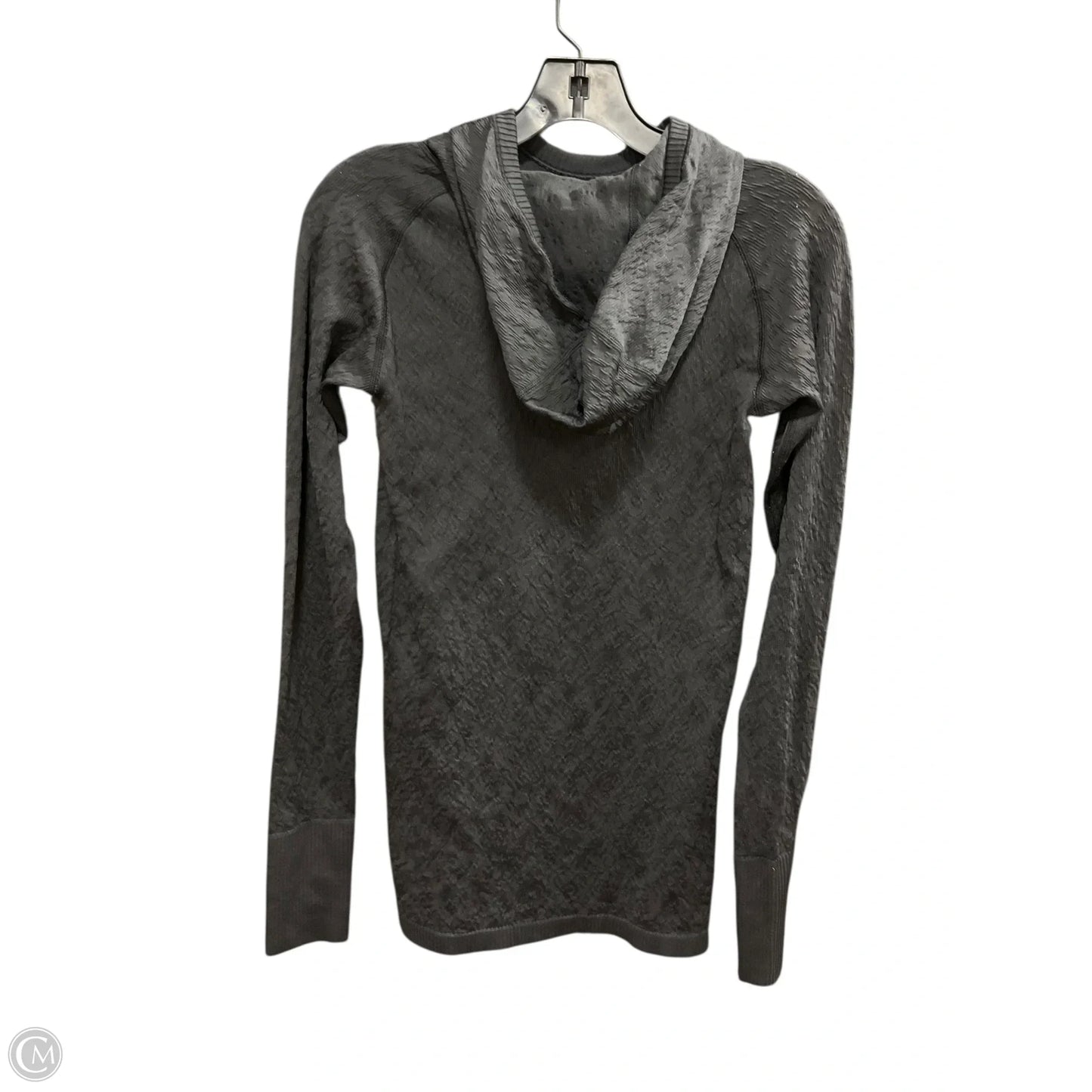 Athletic Top Long Sleeve Hoodie By Lululemon In Black, Size: 6