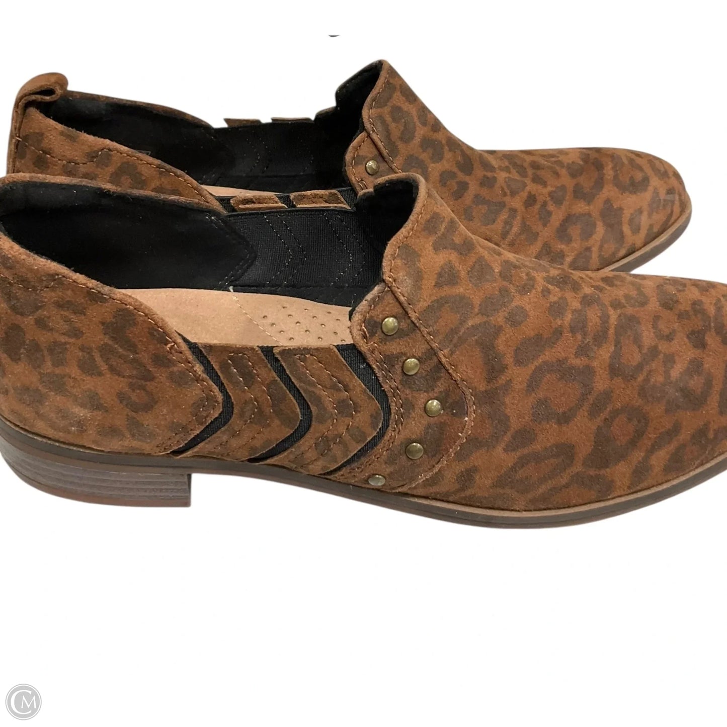 Shoes Heels Block By Clarks In Animal Print, Size: 8.5