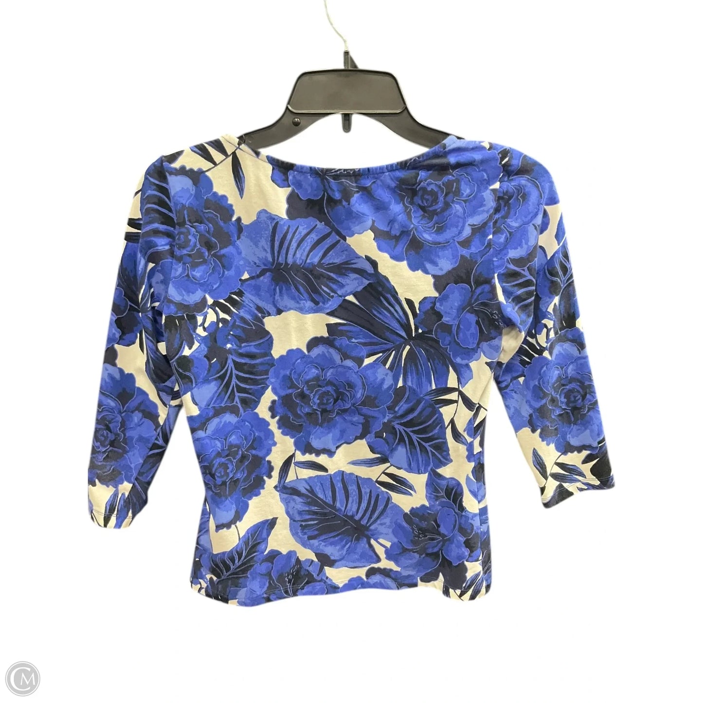 Top 3/4 Sleeve By Boston Proper In Floral Print, Size: S