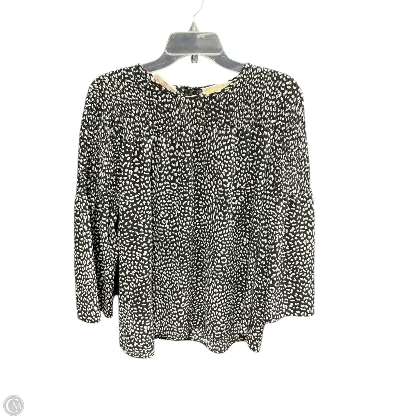 Top Long Sleeve Basic By Michael By Michael Kors In Blue & White, Size: L