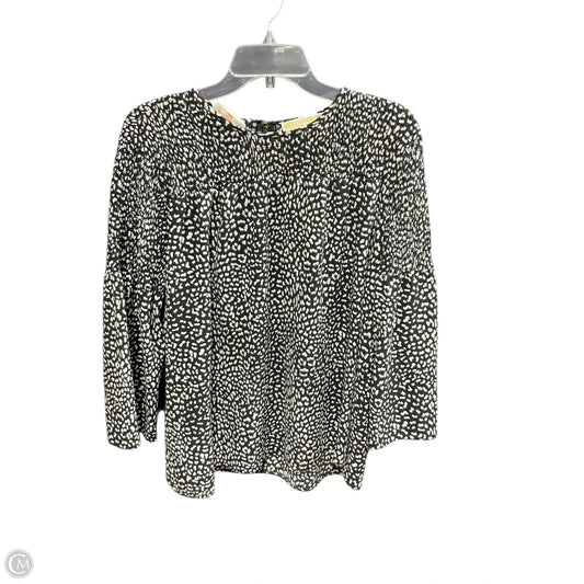 Top Long Sleeve Basic By Michael By Michael Kors In Blue & White, Size: L