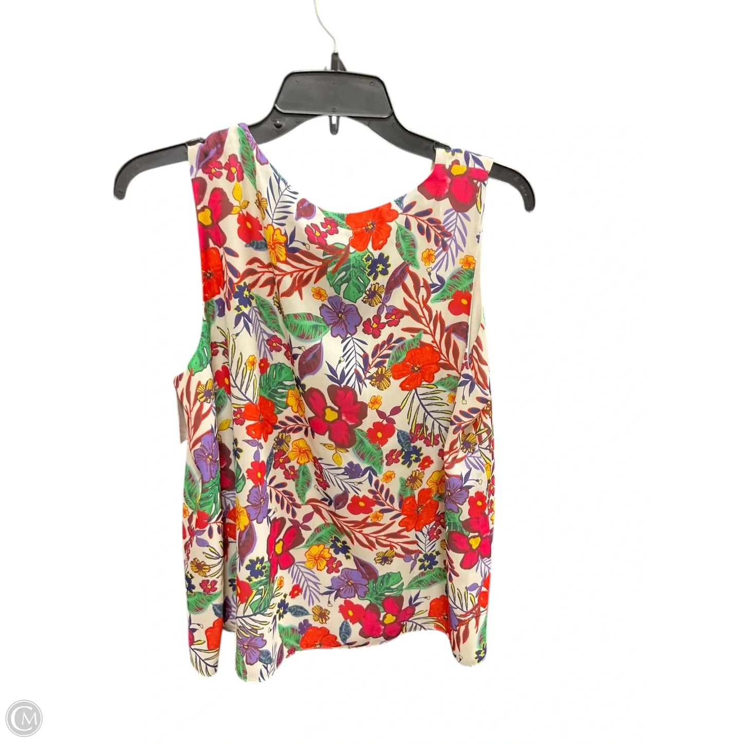Top Sleeveless By Cmc In Floral Print, Size: L