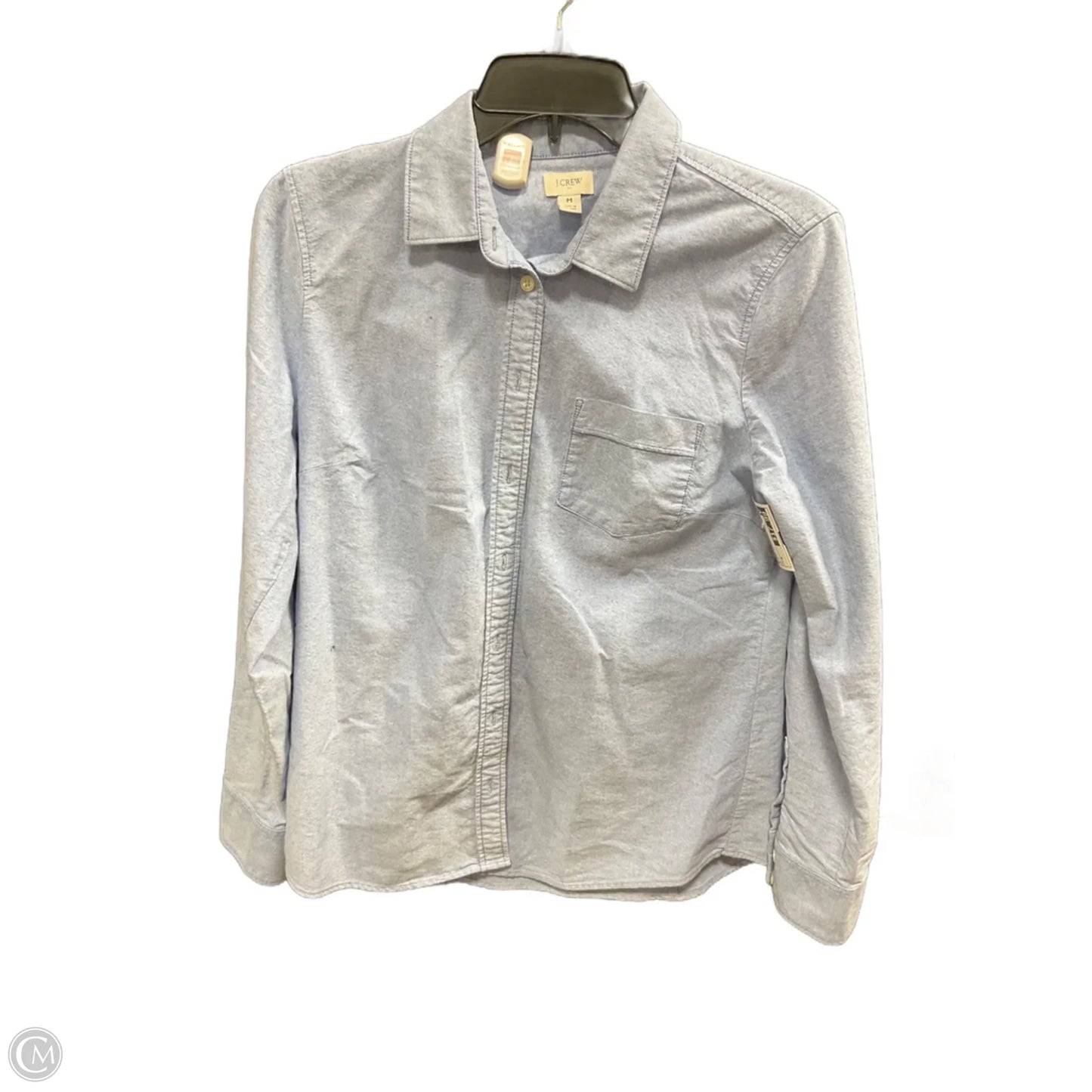 Blouse Long Sleeve By J. Crew In Blue, Size: M