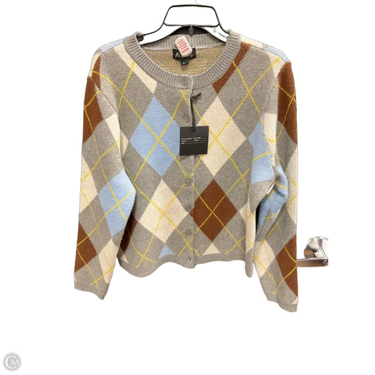 Sweater Cardigan By Marled In Grey, Size: L