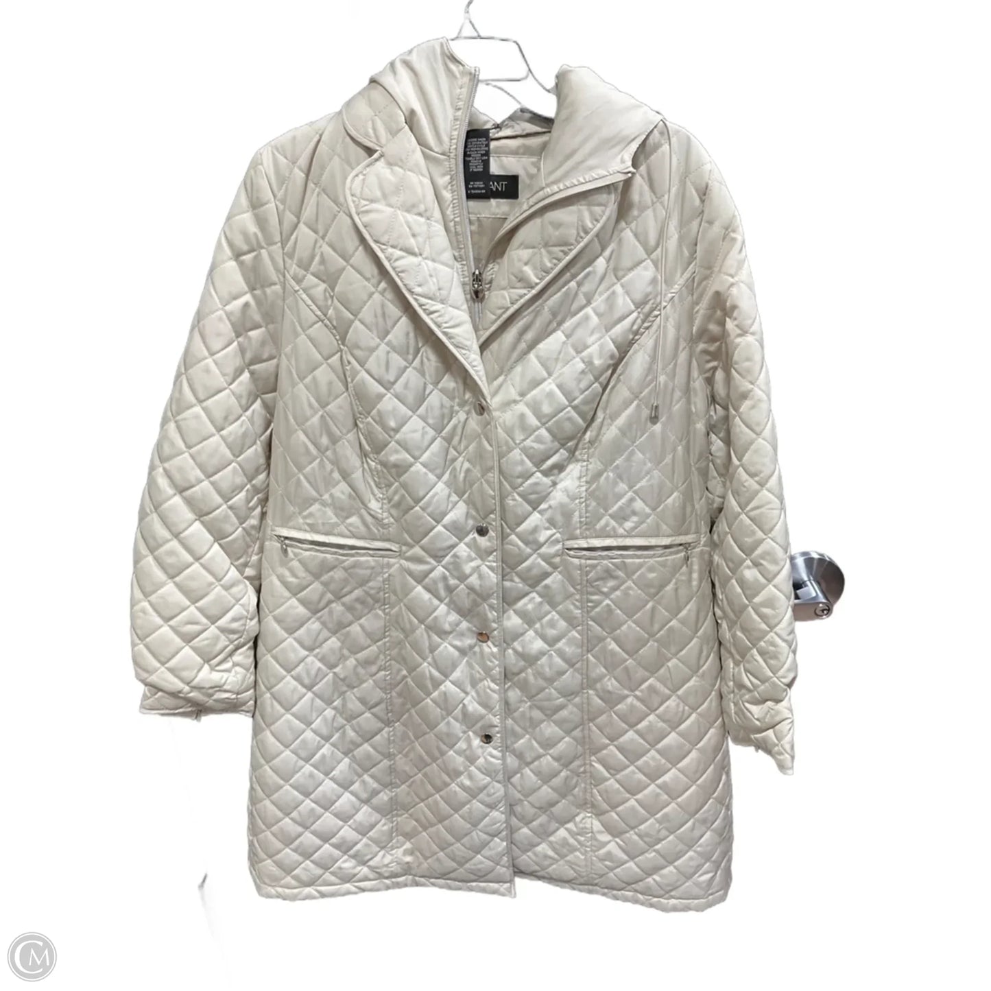 Coat Puffer & Quilted By Lane Bryant In Tan, Size: 14