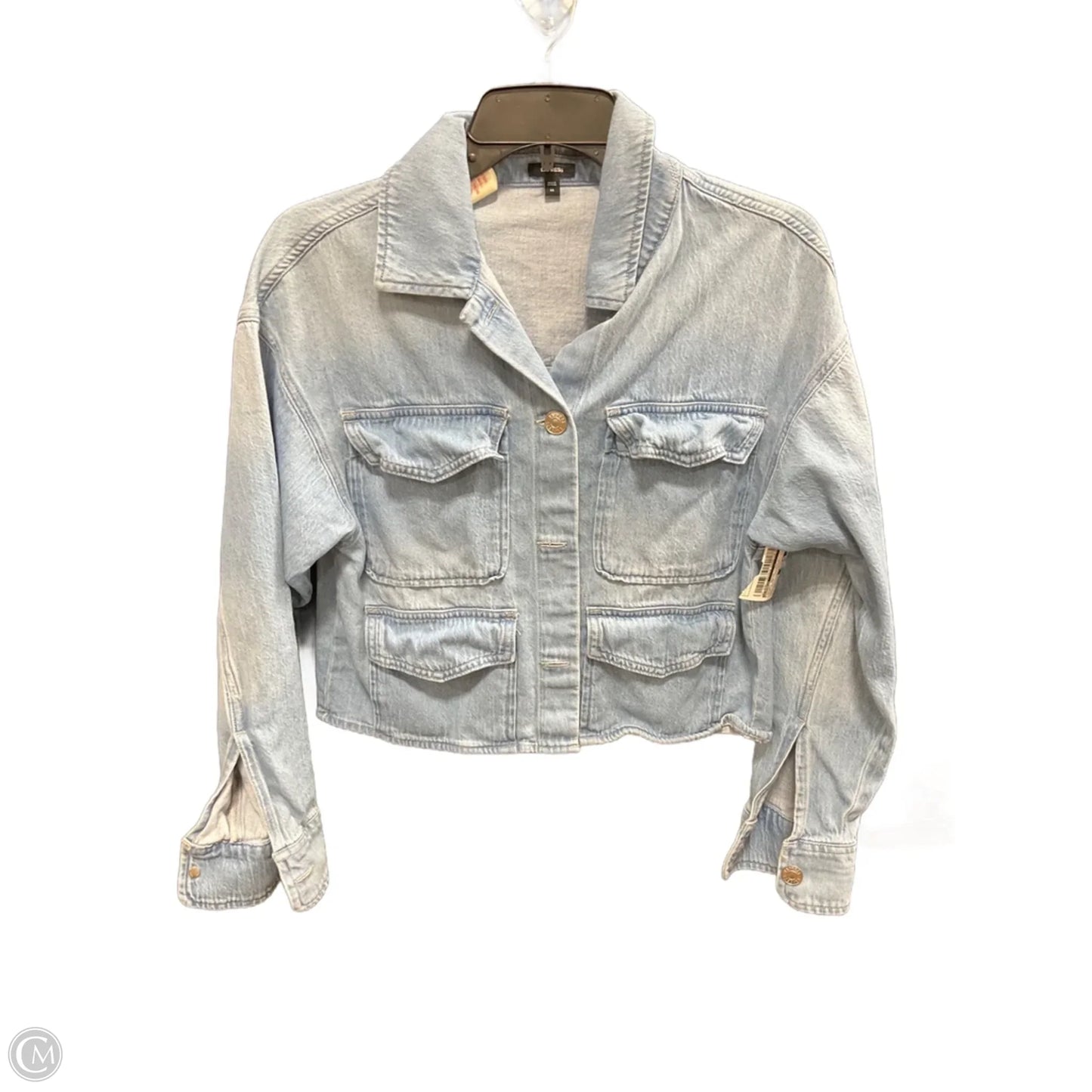 Jacket Denim By Express In Blue Denim, Size: Xs