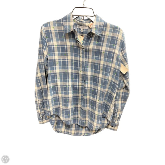 Top Long Sleeve Basic By Current Air In Blue, Size: Xs