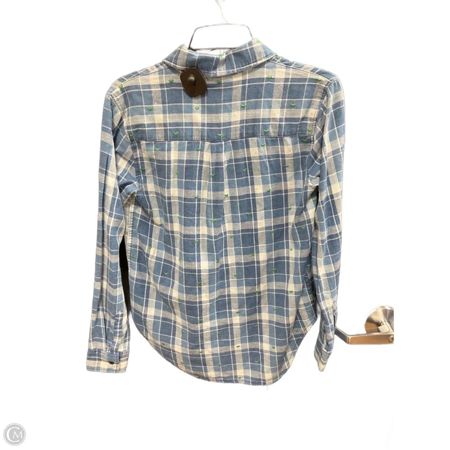 Top Long Sleeve Basic By Current Air In Blue, Size: Xs