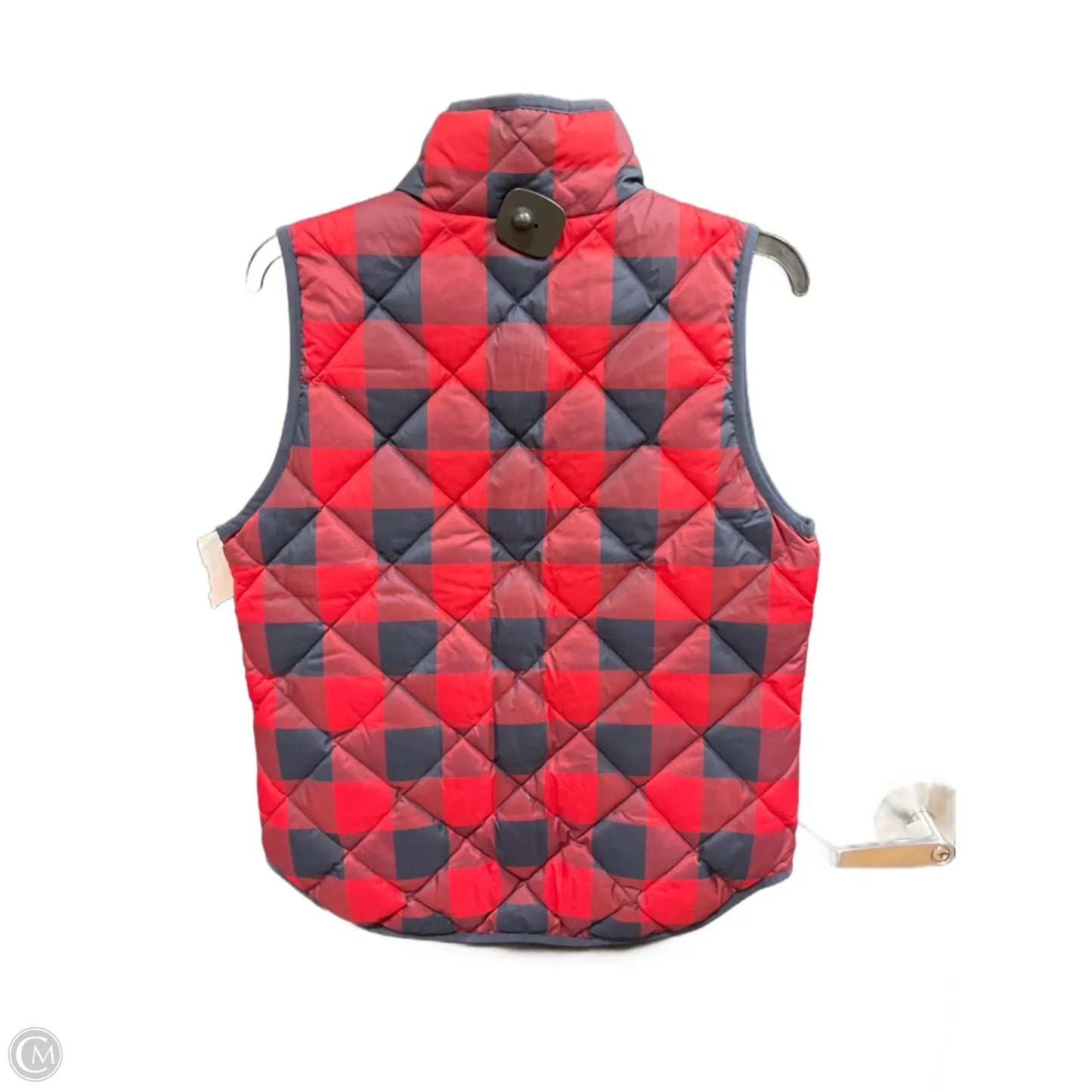 Vest Puffer & Quilted By J. Crew In Checkered Pattern, Size: S