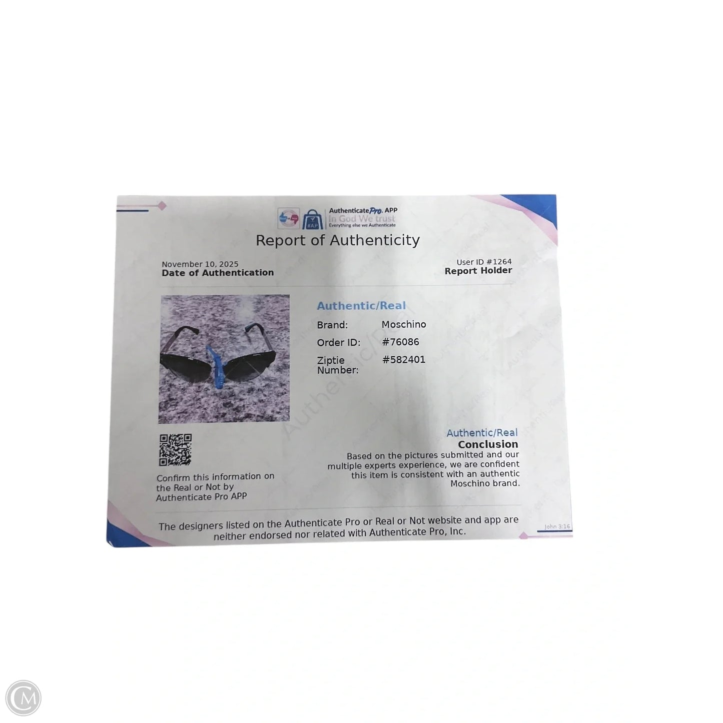 Sunglasses Luxury Designer By Moschino