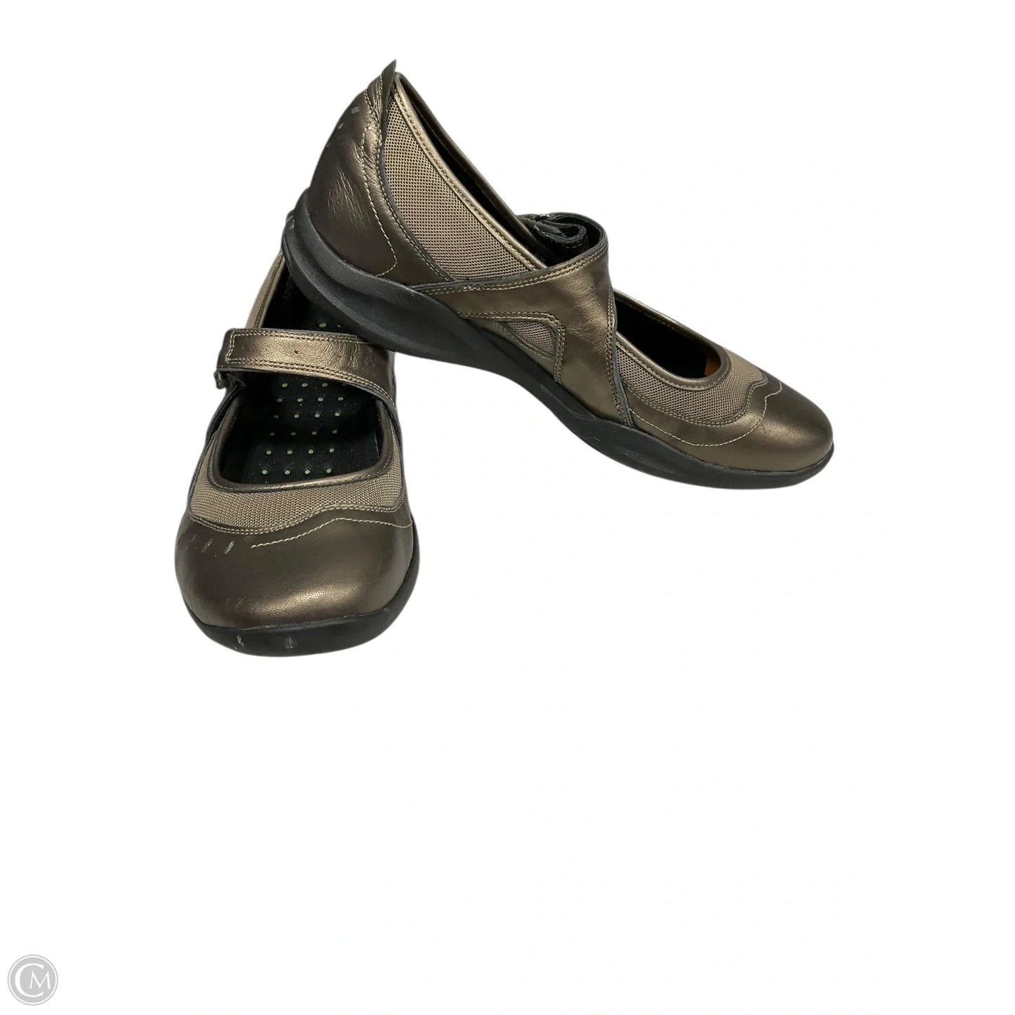 Shoes Heels Block By Clarks In Gold, Size: 10